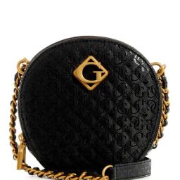 Guess Black NERINA Mini Cross Body Circle Bag-image-54