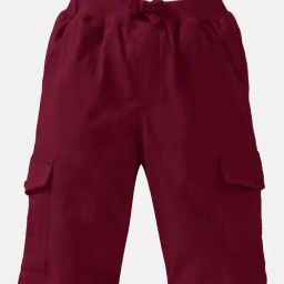 Kiddopanti Kids Wine Solid Shorts-image-58