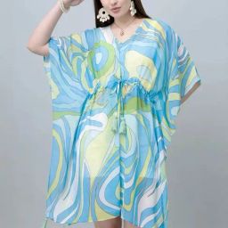 PURYS Blue Printed Kimono-image-79
