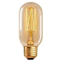 OML Incandescent Straight LED Bulb 40 W Warm White Bulb Base E27 for Decoration, Restaurant, Home, OML_T45_40W _INCDST-42