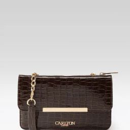 Carlton London Brown Animal Effect Medium Leather Cross Body Bag-picture-17