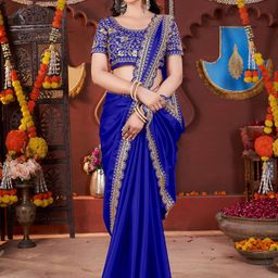 DHARMEE Sequinned Silk Blend Saree image 2