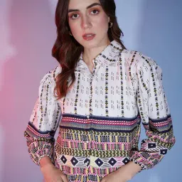 BUYNEWTREND White Cotton Printed Shirt-picture-7