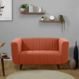 Sleepyhead Kiki Lava Orange Fabric 2 Seater Sofa-30
