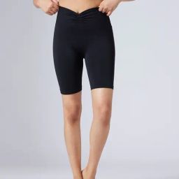 Feier Onyx Black Solid Illusion Bike Shorts-picture-33