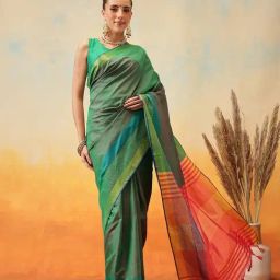 Silk Land Uppada Pattu Art Silk Woven Ready To Wear Saree-image-18