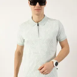 Thomas Scott Sku Blue Cotton Regular Fit Printed Polo T-Shirt-picture-33