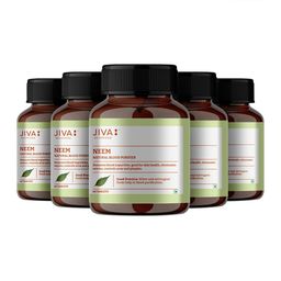 Jiva Set Of 5 Neem Tablets 500mg 60 Tablets Each-89