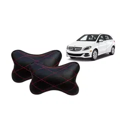 Auto Pearl Black Red CV Car Neck Rest Pillow Compatible for Mercedes Benz b Class-37