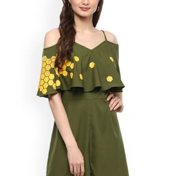 MABISH by Sonal Jain Green Printed Playsuit-picture-39