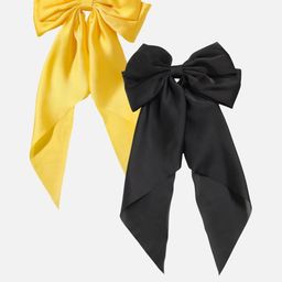 Rovlina Women Set of 2 Satin Bow Clips Hair Accessory Set-picture-24