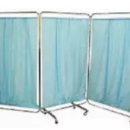 Acme Enterprises Stainless Steel Bed Side Screen 3 Folds with Curtain ACME 2085A-8