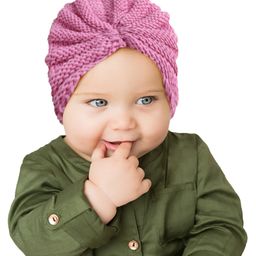 SYGA Woolen Soft Hat & Rabbit Ears Warm Headband For Newborn Baby Boy & Girls Pack of 2- Pink-image-58