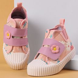 Cute Walk by Babyhug Velcro Closure Casual Shoes Floral Applique & Print - Pink-image-39