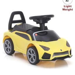 Play Nation Car Shape Manual Push Ride On With Storage - Yellow-31