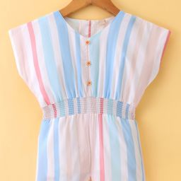 ORRIGANY Sleeveless Striped Jumpsuit - Peach-image-68