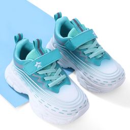 Cute Walk by Babyhug Sneaker with Velcro Closure - White & Green-image-25