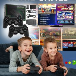 Fiddlerz Wireless Game Play Console Stick Video Game Mini Retro Controller Output Dual Player-4K Ultra HD Game Stick-12