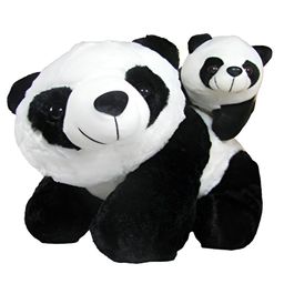 Tickles Mother Panda with Baby Stuffed Soft Plush Animal Toy For Kids Boys & Girls Birthday Gift (Size: 70 cm Color: Black)-image-17