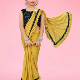 XOOM LADY Sequinned Saree-image-60