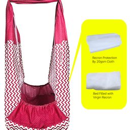 Beetot Cradle for Born Baby With Triangle Hanger, Cradle Spring, Removable Bed, And Mosquito Net And Ultra Soft Fabric-Red image 2
