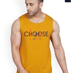 SLOWLORIS Pack Of 2 Printed Combed Cotton Gym Vests VSL26 CMB(CHS MUSTARD)(CHS NAVY)-image-81