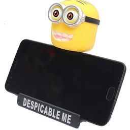 QUIRKMALL Minion Action Figure Limited Edition Bobblehead with Mobile Holder for Car Dashboard Office Desk & Study Table Yellow - Height 12 cm image 4