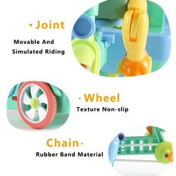 wow toys delivering joys of life WOW Toys - Delivering Joys of Life|| Funny Duck Auto Rickshaw Tricycle Toy Vehicle for Kids, Multicolour image 4
