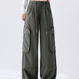 LULU & SKY Women Loose Fit Cargos Trousers-image-39