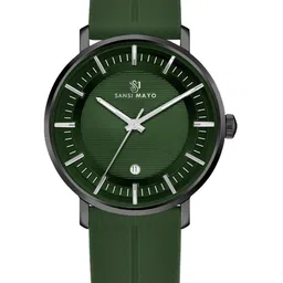 SANSIMAYO Men Textured Dial & Straps Analogue Watch SM-WM-173-GREEN-2