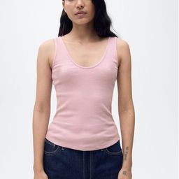 MANGO Ribbed Tank Top-image-63