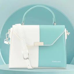 Fastrack White & Blue Solid Medium Satchel Handbag-45