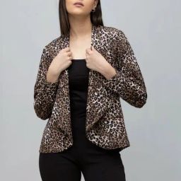 PURYS Black Printed Shrug-10
