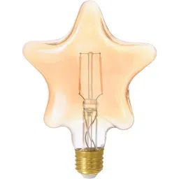 OML LED Straight Bulb Star Shape 6 W Soft Warm Bulb Base E27 for Decoration, Restaurant, Home, OML_STRST_6W_LED-image-1