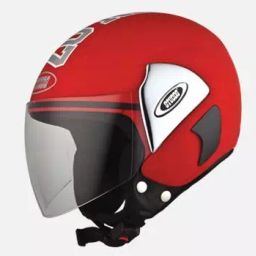 Studds Red Xtra Large (600 mm) Open Face Helmet, Cub 07 Decor-image-76