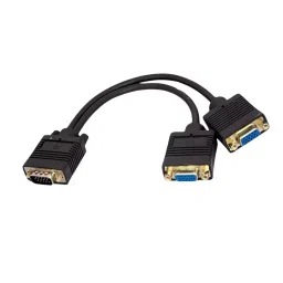 SETMI INDIA VGA Y Cable 15-Pin Male to Female, Black-33