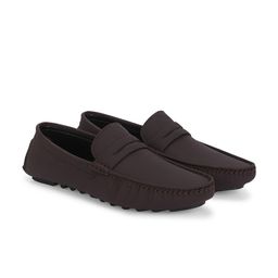 Azzaro Black Men Round Toe Penny Loafers-image-48