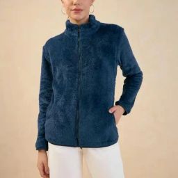 SALT Attire Blue Julia Faux Fur Jacket-11