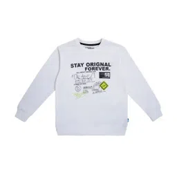Li'l Tomatoes Kids White Graphic Print Sweatshirt-picture-31