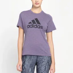 ADIDAS Purple Printed Sports T-Shirt-image-55