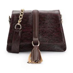 Carlton London Wine Marianella Animal Effect Medium Cross Body Bag-image-65