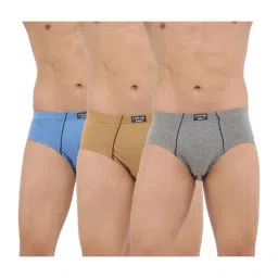 Dollar Bigboss Assorted Color Cotton Under Elastic Briefs (Pack Of 3)-image-65