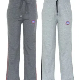 Vimal Jonney Kids Multicolor Mid Rise Trackpants - Pack of 2-picture-15