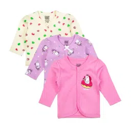 Mee Mee Kids Multicolor Cotton Printed Jablas - Pack of 3-image-1