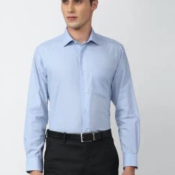 Van Heusen Blue Cotton Regular Fit Shirt-image-55