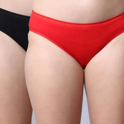 Gracit Black & Red Cotton Panties - Pack Of 2-image-92