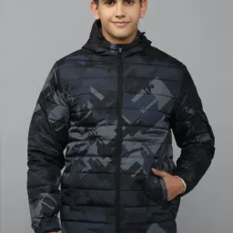 Allen Solly Navy Cotton Regular Fit Printed Hooded Jacket-image-101