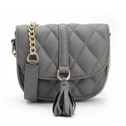 Carlton London Grey Mariangela Quilted Medium Cross Body Bag-image-82