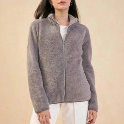 SALT Attire Grey Julia Faux Fur Jacket-picture-25