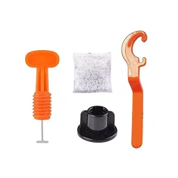 TileMaster 50 Pcs Tile Leveling System Kit, Special Wrench & 200 Spacer Non-Magnetic Durable Plastic 3 mm Size 4 cm Length TM-109-44